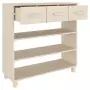 Tavolo Consolle Miele 90x35x90 cm Legno Massello di Pino