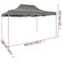 Gazebo Professionale Pieghevole 3x4m in Acciaio Antracite