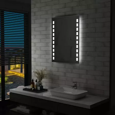 Specchio da Parete a LED per Bagno 60x80 cm