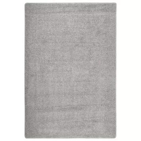 Tappeto Shaggy Grigio Chiaro 140x200 cm Antiscivolo