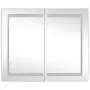 Armadietto Bagno con Specchio e LED 80x12,2x68 cm