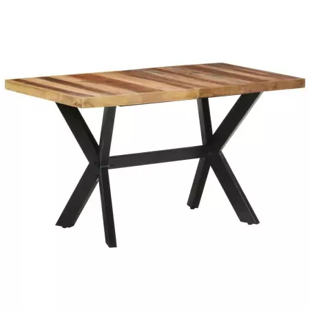 Tavolo da Pranzo 140x70x75 cm Legno Massello con Finitura Miele