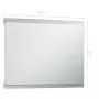 Specchio da Parete a LED per Bagno con Sensore Tattile 80x60cm