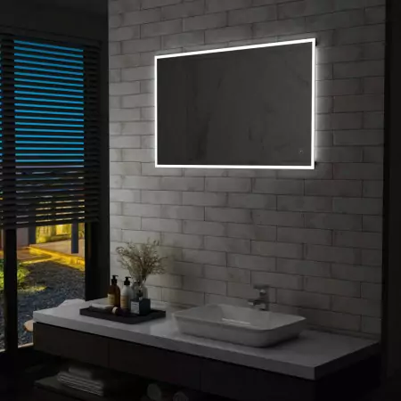 Specchio da Parete a LED per Bagno con Sensore Tattile 100x60cm