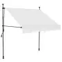 Tenda da Sole Retrattile Manuale con LED 150 cm Crema