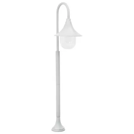 Lampione da Giardino E27 120 cm Alluminio Bianco