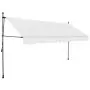 Tenda da Sole Retrattile Manuale con LED 350 cm Crema