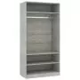 Armadio Grigio Cemento 100x50x200 cm in Truciolato