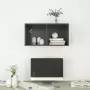 Armadietto da Parete per TV Grigio 37x37x72 cm in Truciolato