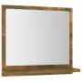 Specchio da Bagno Rovere Fumo 40x10,5x37cm in Legno Multistrato