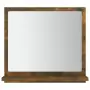 Specchio da Bagno Rovere Fumo 40x10,5x37cm in Legno Multistrato