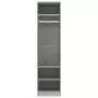 Armadio Grigio Cemento 50x50x200 cm in Truciolato