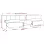 Mobile per TV Grigio Cemento 150x33,5x45cm Legno Ingegnerizzato