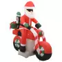 Babbo Natale Gonfiabile sulla Moto LED IP44 160 cm