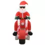 Babbo Natale Gonfiabile sulla Moto LED IP44 160 cm