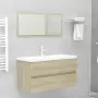 Mobile Bagno con Lavabo Integrato Rovere Sonoma in Truciolato