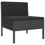 Set Divani da Giardino 2 pz con Cuscini in Polyrattan Nero