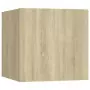 Armadietti a Parete per TV 2 pz Rovere Sonoma 30,5x30x30 cm