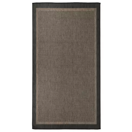 Tappeto da Esterni a Tessitura Piatta 80x150 cm Marrone Scuro