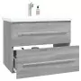 Mobile Lavabo Grigio Sonoma 60x38,5x48 cm in Legno Multistrato