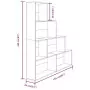 Libreria Grigio Sonoma 155x24x160 cm