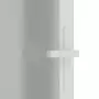 Porta Interna 83x201,5 cm Bianco Opaco Vetro e Alluminio