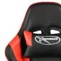 Sedia da Gaming Girevole con Poggiapiedi Rossa in PVC