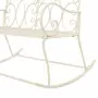 Panchina da Giardino 104 cm in Ferro Bianco Anticato