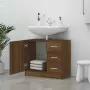 Mobile Lavabo Rovere Marrone 63x30x54 cm in Legno Multistrato