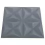 Pannelli Murali 3D 12 pz 50x50 cm Grigi Origami 3 m²