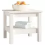 Tavolino da Salotto Bianco 45x45x40 cm Legno Massello di Pino