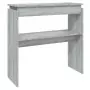 Tavolino Consolle Grigio Sonoma 80x30x80 cm Legno Multistrato