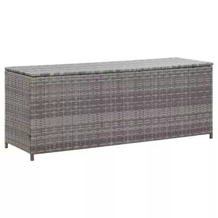 Baule da Giardino Grigio 150x50x60 cm in Polyrattan