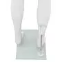 Manichino Uomo Figura Intera Base in Vetro 185 cm Bianco Lucido