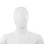 Manichino Uomo Figura Intera Base in Vetro 185 cm Bianco Lucido