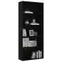 Libreria a 5 Ripiani Nera 80x30x189 cm in Truciolato