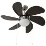 Ventilatore da Soffitto con Luce 76 cm Marrone Scuro