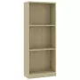 Libreria a 3 Ripiani Rovere Sonoma 40x24x108 cm in Truciolato