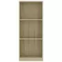 Libreria a 3 Ripiani Rovere Sonoma 40x24x108 cm in Truciolato