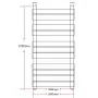 Portasciugamano Radiatore Riscaldamento Centrale Dritto 600x1200 mm