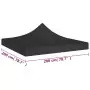 Tetto per Tendone per Feste 2x2 m Nero 270 g/m²