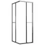 Cabina Doccia ESG Semi Smerigliato 80x70x180 cm Nera