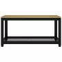 Tavolino Salotto Marrone Chiaro e Nero 90x45x45 cm MDF e Ferro