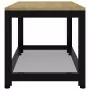 Tavolino Salotto Marrone Chiaro e Nero 90x45x45 cm MDF e Ferro