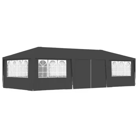 Gazebo Professionale con Pareti 4x9 m Antracite 90 g/m²