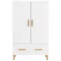 Credenza Bianco Lucido 70x31x115 cm in Legno Multistrato