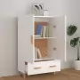 Credenza Bianco Lucido 70x31x115 cm in Legno Multistrato