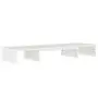 Supporto per Monitor Bianco 80x24x10,5cm Legno Massello di Pino