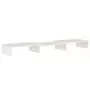 Supporto per Monitor Bianco 80x24x10,5cm Legno Massello di Pino