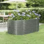 Vaso da Giardino Acciaio Verniciato Polvere 175x100x68cm Grigio